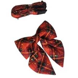 Lionet Paws Dog SB Star GridTheme Cute Collar Collar With Bow Red Bow Tie
